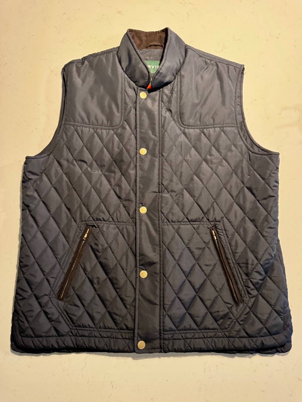 Orvis Route 7 Men’s Quilted XL Vest - Navy Blue